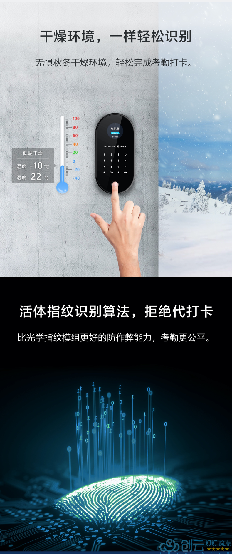 魔點(diǎn)X2智能指紋考勤門禁機(jī)(圖3)